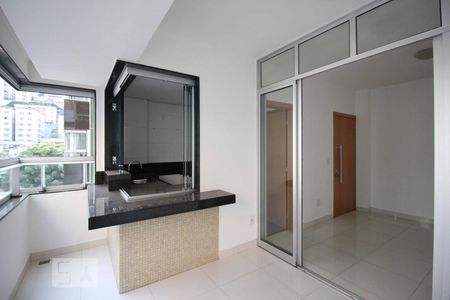 Varanda gourmet sala de apartamento para alugar com 3 quartos, 95m² em Santo Antônio, Belo Horizonte
