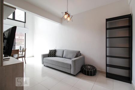 Sala de apartamento para alugar com 1 quarto, 53m² em Moema, São Paulo