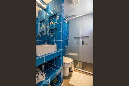 Banheiro suíte  de apartamento à venda com 1 quarto, 45m² em Cerqueira César, São Paulo