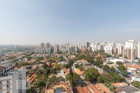 Varanda - Vista de kitnet/studio à venda com 1 quarto, 41m² em Brooklin Paulista, São Paulo