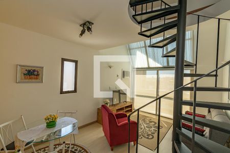 Sala de Estar/Jantar de apartamento para alugar com 1 quarto, 76m² em Cambuí, Campinas