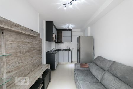 Sala e cozinha  de apartamento à venda com 1 quarto, 35m² em Cambuci, São Paulo