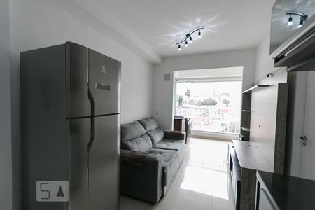 Sala e cozinha  de apartamento à venda com 1 quarto, 35m² em Cambuci, São Paulo