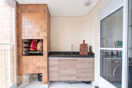 Varanda Gourmet  de apartamento para alugar com 2 quartos, 73m² em Vila Valparaíso, Santo André