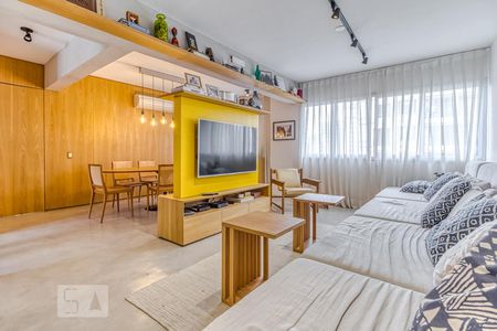 Apartamento para alugar com 74m², 1 quarto e 2 vagasSala