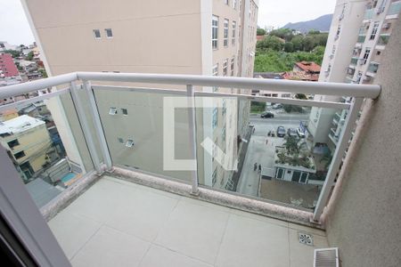 Varanda da Sala de kitnet/studio à venda com 1 quarto, 43m² em Taquara, Rio de Janeiro
