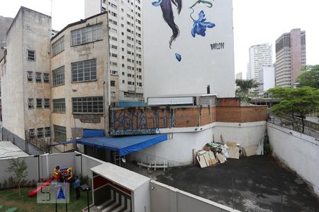 Vista Sala de apartamento à venda com 1 quarto, 26m² em Vila Buarque, São Paulo