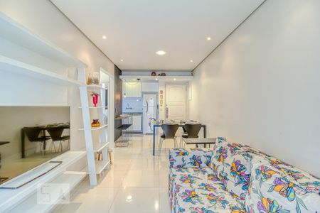 Sala de apartamento para alugar com 1 quarto, 50m² em Indianópolis, São Paulo