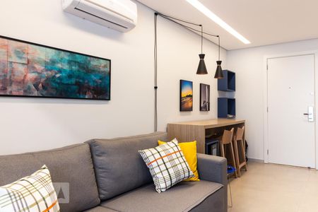 Sala de apartamento para alugar com 1 quarto, 44m² em Brooklin Paulista, São Paulo