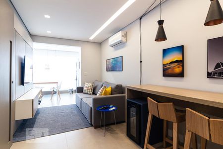 Sala de apartamento para alugar com 1 quarto, 44m² em Brooklin Paulista, São Paulo