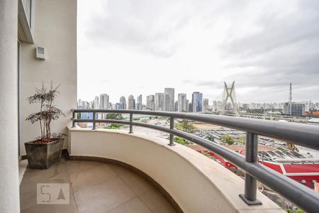 Varanda da Sala de apartamento à venda com 1 quarto, 98m² em Real Parque, São Paulo