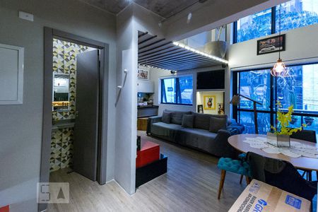 Sala de apartamento à venda com 1 quarto, 68m² em Moema, São Paulo