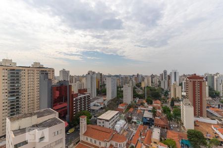 Vista da varanda de apartamento à venda com 1 quarto, 60m² em Cambuí, Campinas