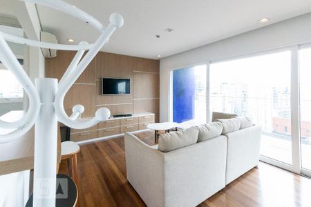 Sala de apartamento para alugar com 1 quarto, 90m² em Vila Olímpia, São Paulo
