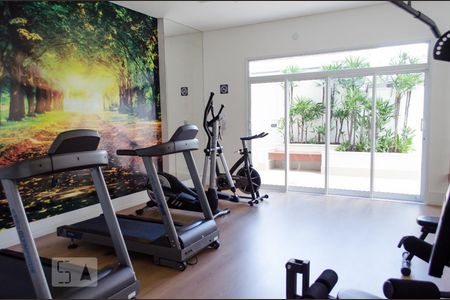 Apartamento para alugar com 57m², 1 quarto e 2 vagasDependências do prédio - academia