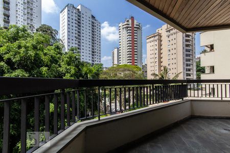 Varanda da Sala de apartamento à venda com 4 quartos, 200m² em Vila Andrade, São Paulo