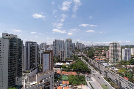 Varanda - Vista de kitnet/studio para alugar com 1 quarto, 37m² em Campo Belo, São Paulo