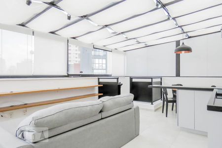 Sala  de apartamento à venda com 1 quarto, 60m² em Vila Olímpia, São Paulo