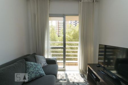Janela da sala de apartamento à venda com 2 quartos, 58m² em Vila Monte Alegre, São Paulo