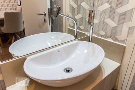 Detalhe do Lavabo de apartamento para alugar com 1 quarto, 49m² em Alphaville, Barueri