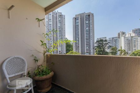 Varanda da Sala de apartamento para alugar com 2 quartos, 80m² em Vila Andrade, São Paulo