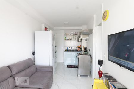 Sala e cozinha  de apartamento para alugar com 1 quarto, 35m² em Cambuci, São Paulo