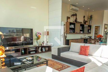 Sala de estar de apartamento para alugar com 1 quarto, 110m² em Barra da Tijuca, Rio de Janeiro