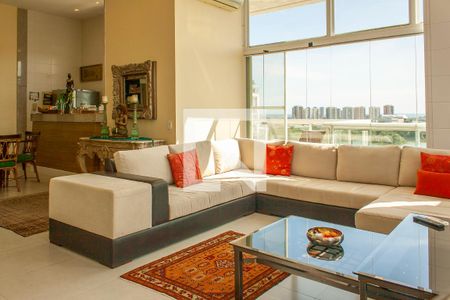 Sala de estar de apartamento para alugar com 1 quarto, 110m² em Barra da Tijuca, Rio de Janeiro