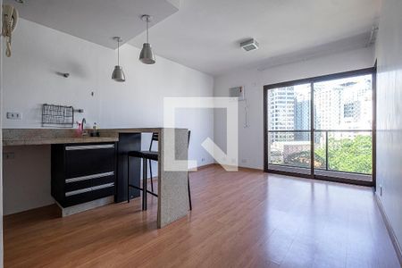 Sala/Cozinha de apartamento para alugar com 1 quarto, 43m² em Jardim Paulista, São Paulo