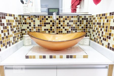Detalhe do lavatório de apartamento à venda com 1 quarto, 45m² em Paineiras do Morumbi, São Paulo