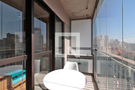 Studio para alugar com 30m², 1 quarto e sem vagaVaranda