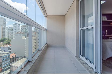 Varanda de kitnet/studio para alugar com 1 quarto, 36m² em Santa Cecília, São Paulo