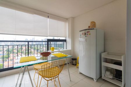Varanda/Cozinha de kitnet/studio para alugar com 1 quarto, 34m² em Vila Cordeiro, São Paulo
