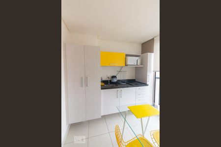 Varanda/Cozinha de kitnet/studio à venda com 1 quarto, 34m² em Vila Cordeiro, São Paulo