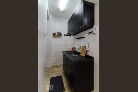 Cozinha de apartamento para alugar com 1 quarto, 26m² em Sé, São Paulo