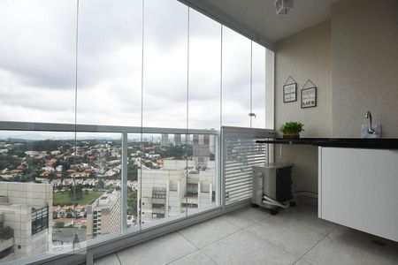 Varanda Gourmet de kitnet/studio para alugar com 1 quarto, 35m² em Real Parque, São Paulo