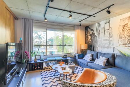 Sala de apartamento para alugar com 1 quarto, 70m² em Campo Belo, São Paulo