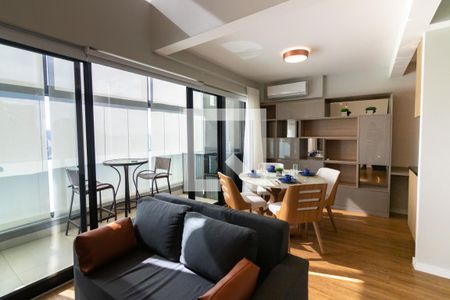 Sala de apartamento para alugar com 1 quarto, 58m² em Campo Belo, São Paulo