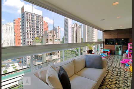 Varanda da Sala de apartamento à venda com 4 quartos, 201m² em Jardim Fonte do Morumbi, São Paulo