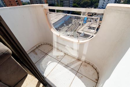 Varanda da Sala de apartamento para alugar com 1 quarto, 58m² em Vila Andrade, São Paulo