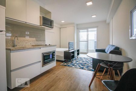 Cozinha e Sala de kitnet/studio para alugar com 1 quarto, 38m² em Santa Cecília, São Paulo