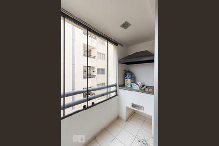 Varanda com churrasqueira de kitnet/studio para alugar com 1 quarto, 35m² em Jabaquara, São Paulo