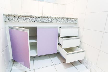 Apartamento para alugar com 62m², 2 quartos e 1 vagaBanheiro Social - detalhe armários