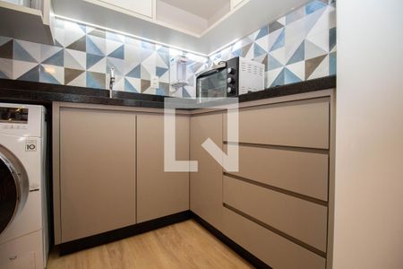 Studio para alugar com 28m², 1 quarto e 1 vaga Studio para alugar com 28m², 1 quarto e 1 vagaCozinha e Área de Serviço