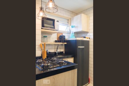 Cozinha de apartamento para alugar com 1 quarto, 37m² em Bela Vista, São Paulo