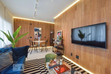 Sala de apartamento à venda com 1 quarto, 50m² em Jardim Paulista, São Paulo