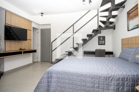 Quarto- rack TV  de apartamento para alugar com 1 quarto, 53m² em Vila Olímpia, São Paulo
