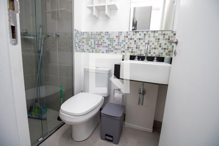 Banheiro- panorâmica  de apartamento para alugar com 1 quarto, 53m² em Vila Olímpia, São Paulo