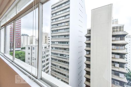 Sala - Vista de apartamento para alugar com 1 quarto, 55m² em Cerqueira César, São Paulo