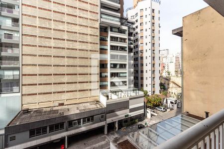 Sala - Varanda - Vista de apartamento à venda com 1 quarto, 47m² em Centro, São Paulo